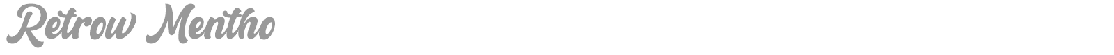 Retrow Mentho font preview